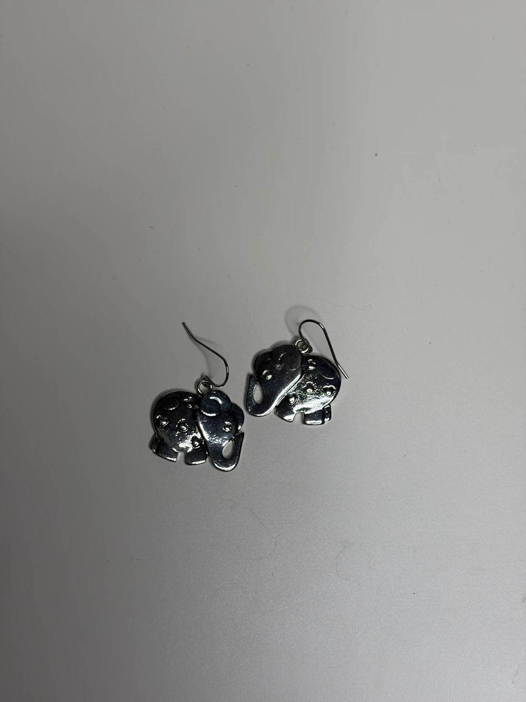Silver Elephant Earrings