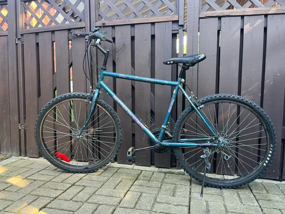 Vintage Teal Mountain Bike