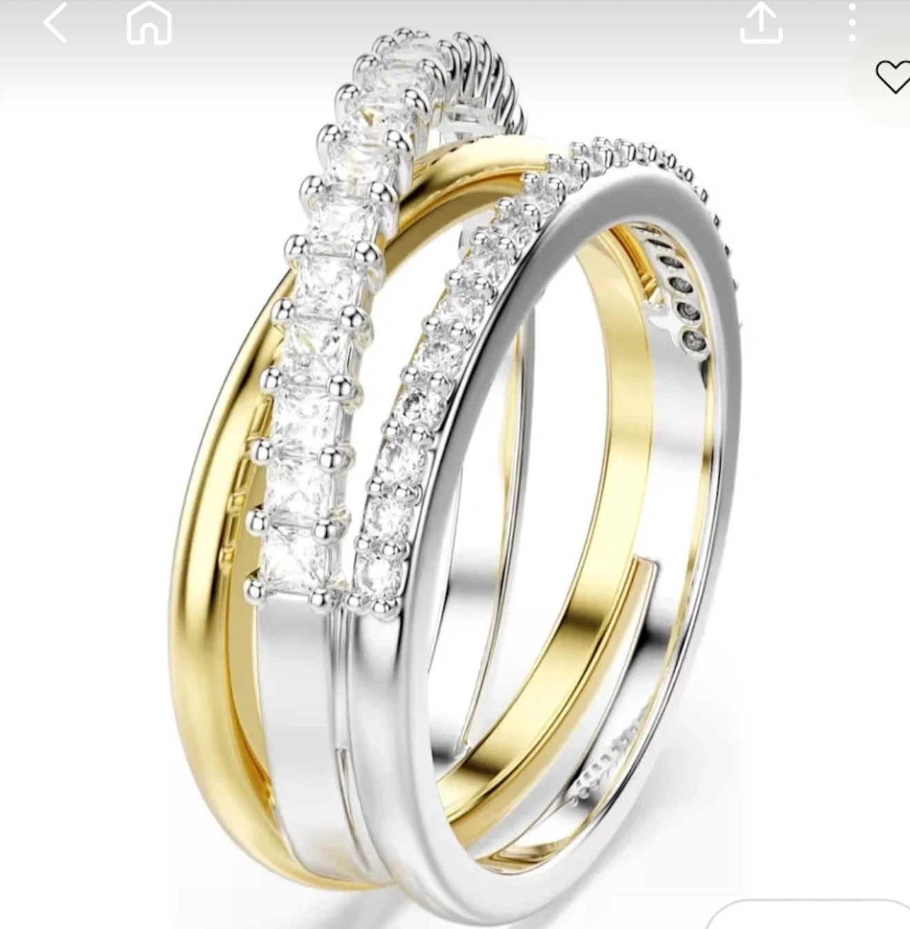 Swarovski Hyperbola Ring 3 Band - photo 3