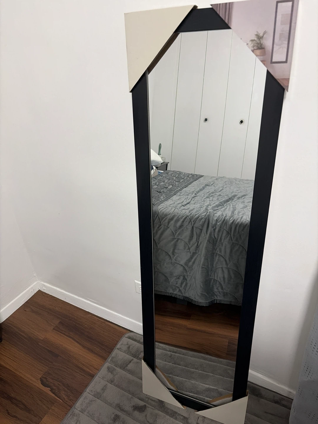Full Length Standing Mirror with Black Frame