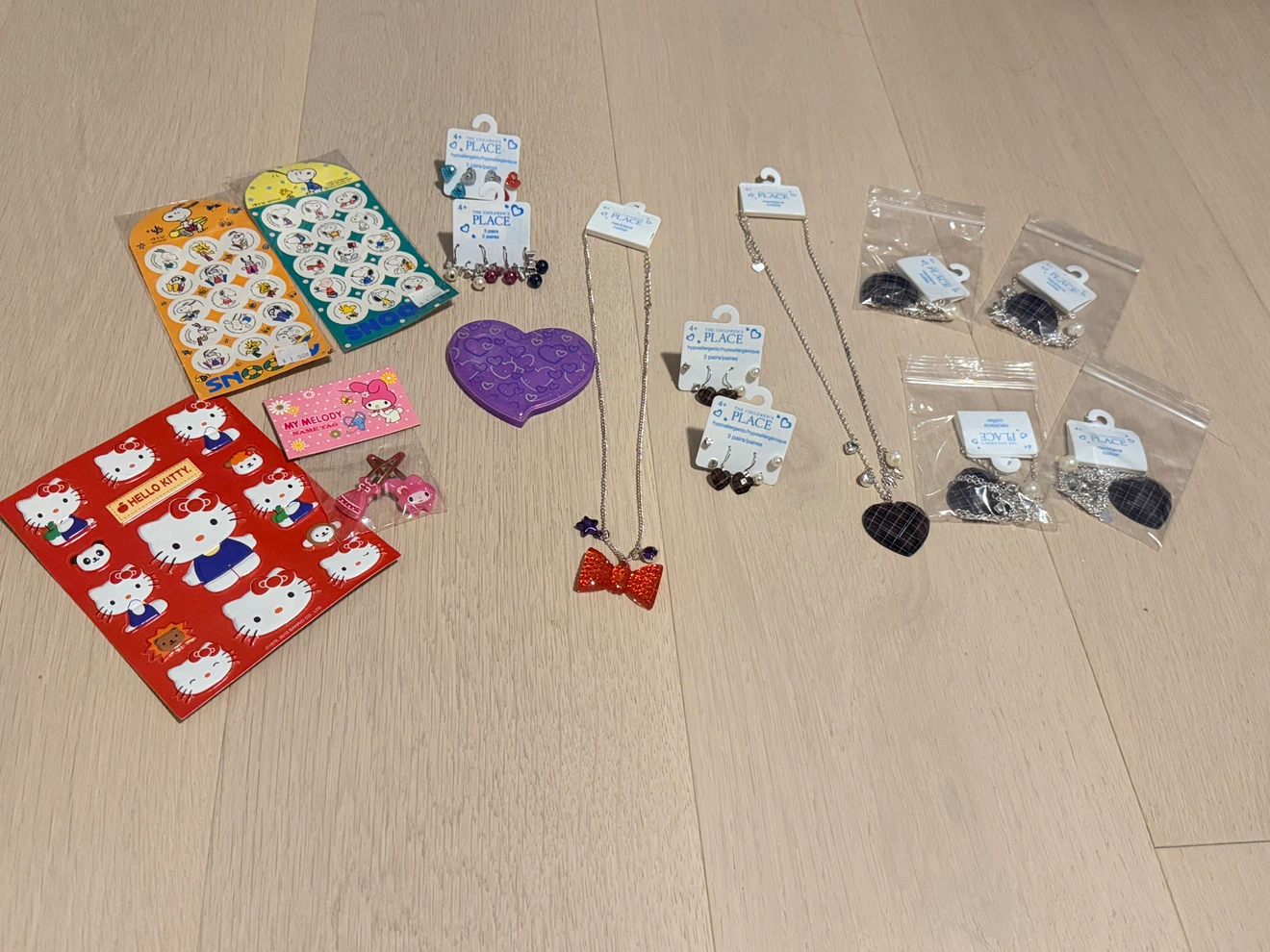 Kids Jewellery and Stickers Set (all new)