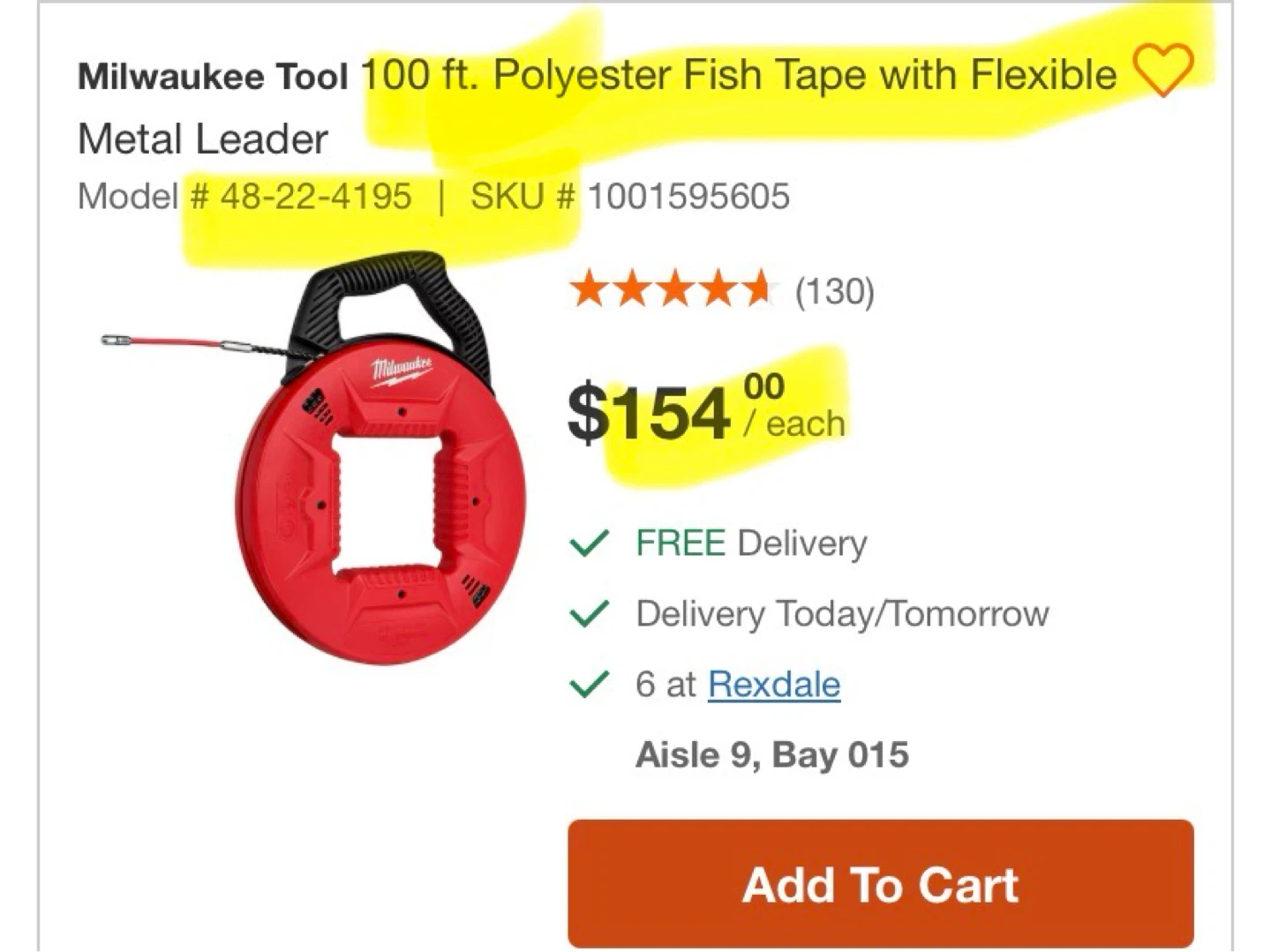 Milwaukee Tool 100 feet