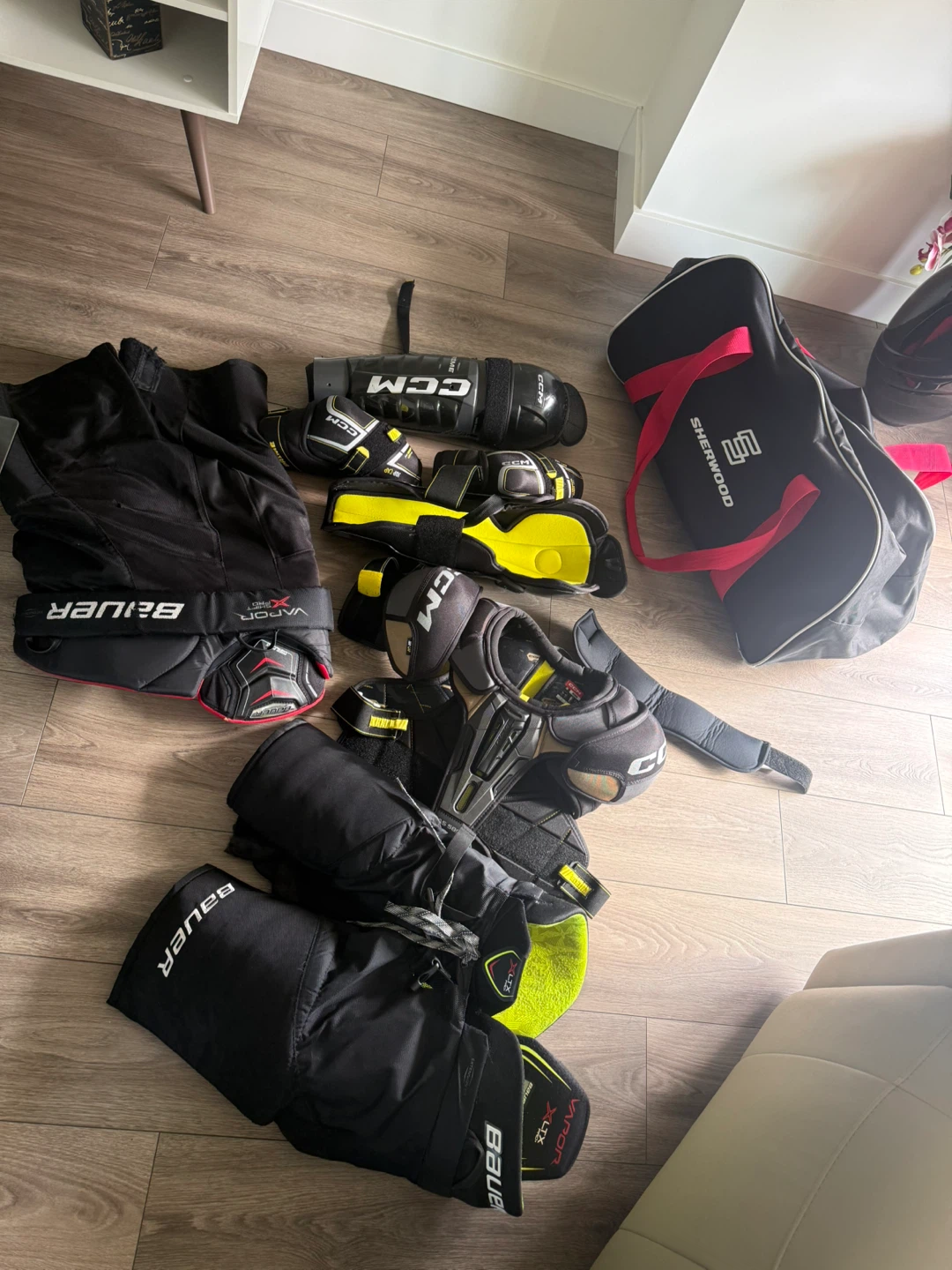 Bauer and CCM Hockey Gear Set
