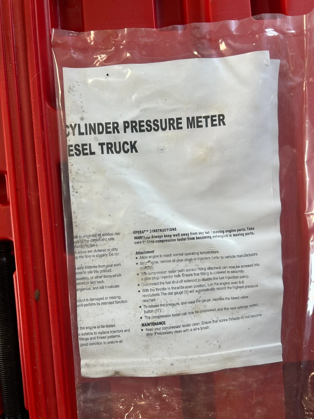 TU-15 Diesel Engine Compression Tester Kit - photo 5