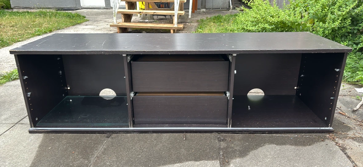Dark Brown Entertainment Unit with Drawers