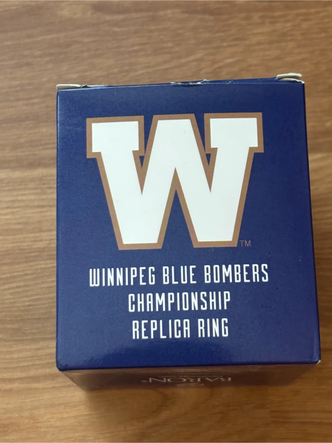NEW Winnipeg Blue Bombers Championship Replica Ring