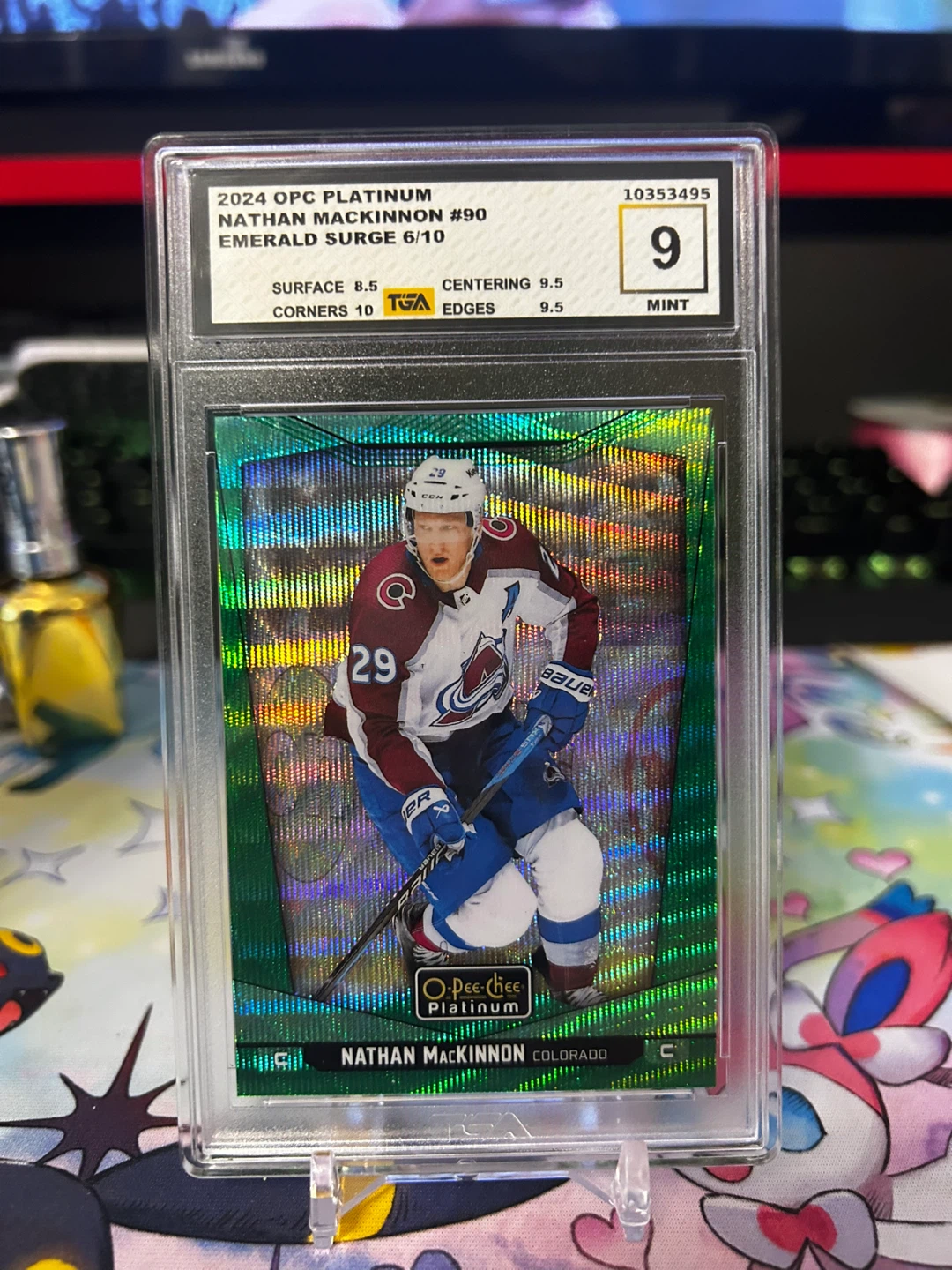 2024 OPC Platinum Nathan Mackinnon Emerald Surge 6/10 TGA 9