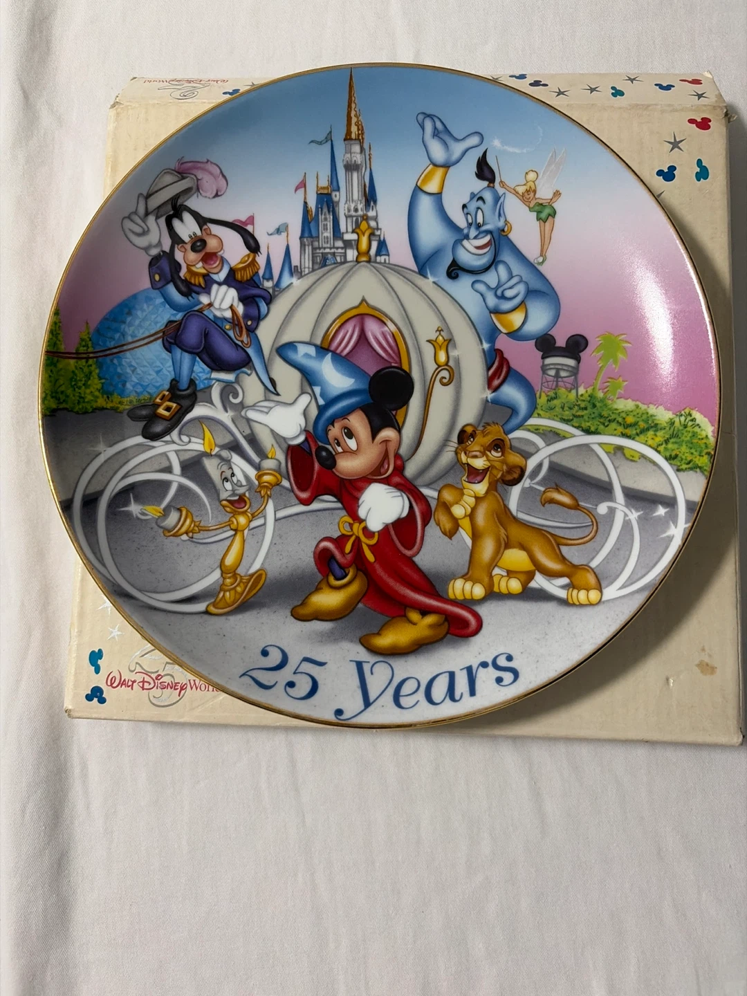 Walt Disney World 25 Years Commemorative Plate