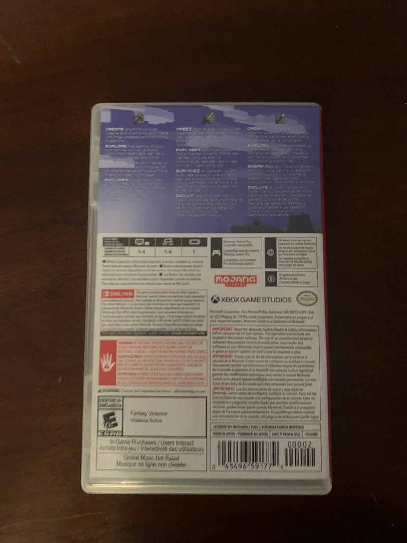 Minecraft Nintendo Switch Game $40 for 3 15 each OBO - photo 3