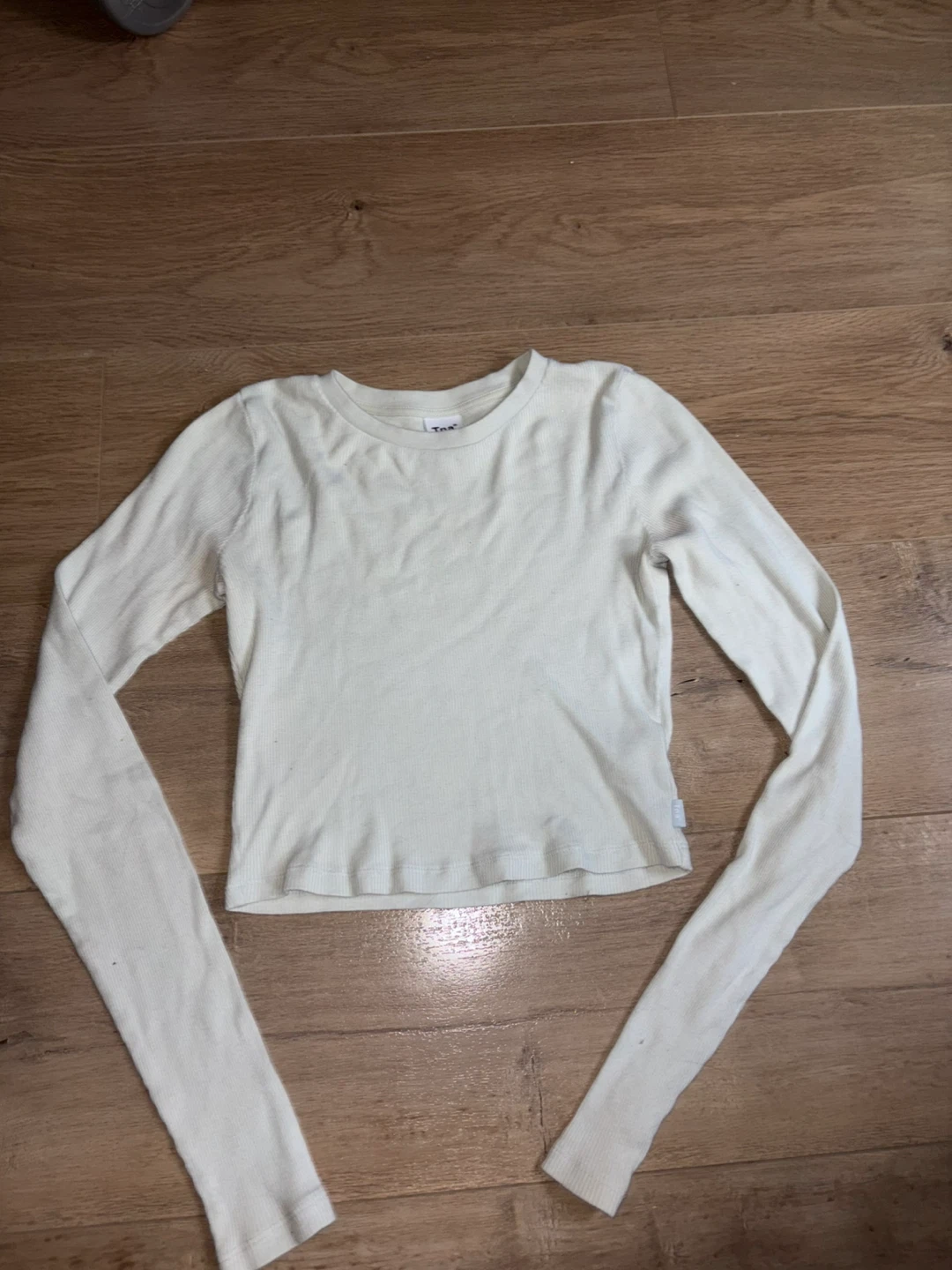 TNA Long Sleeve Cropped Ribbed Top