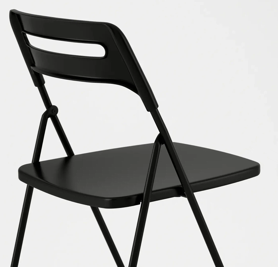 Ikea Black Folding Chair - photo 3