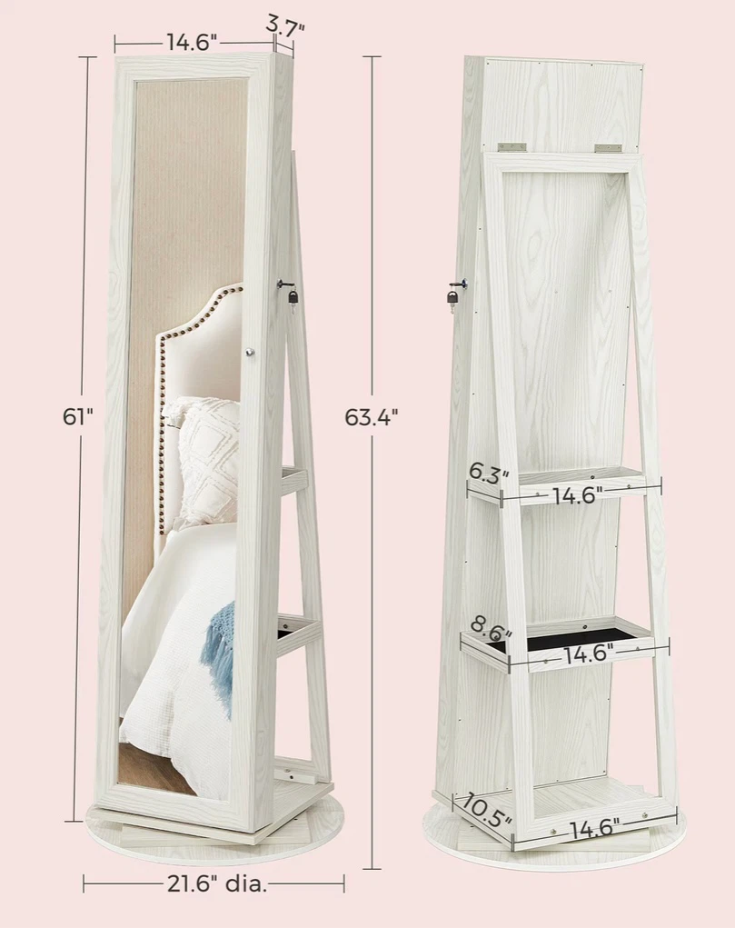 Brand new open box SONGMICS Jewelry Cabinet Mirror - photo 3