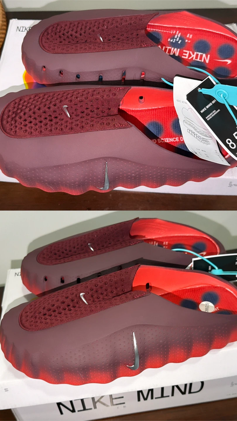Nike Mind 001 Burgundy Red Shoes Size 8.5