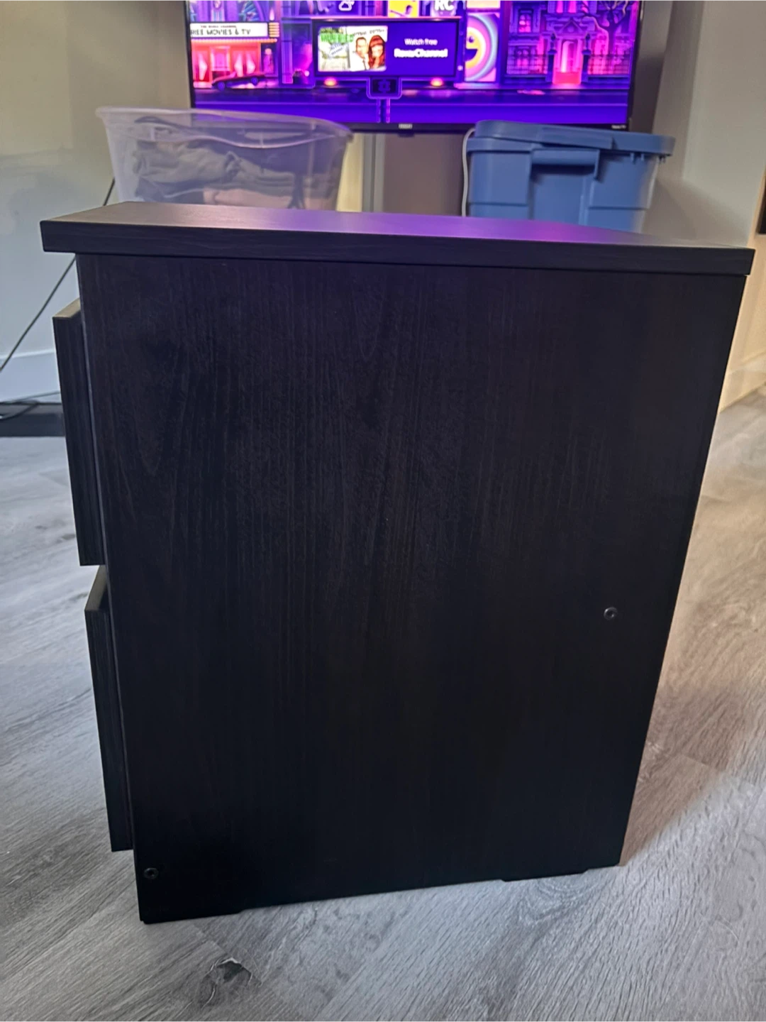Black 2-Drawer Nightstand - photo 3