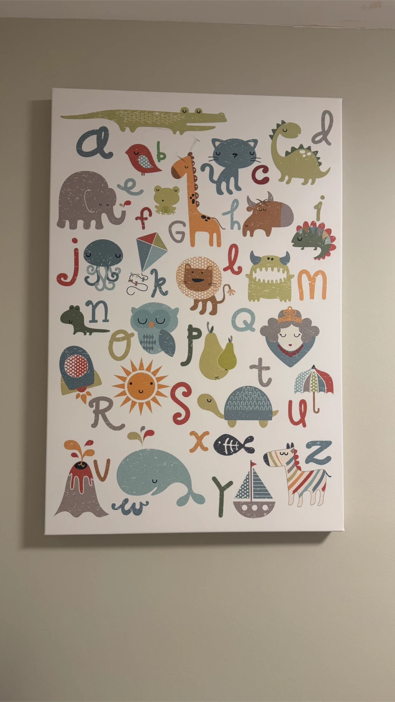 Alphabet ABC Canvas Wall Art