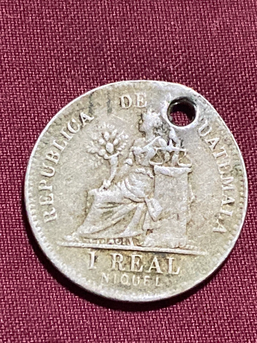 Guatemala 1 Real Nickel Coin 1912