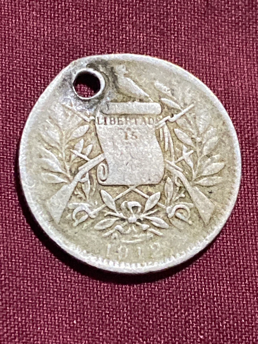 Guatemala 1 Real Nickel Coin 1912 - photo 2