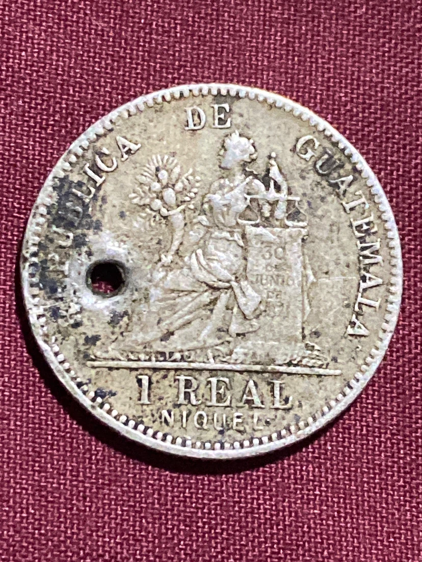 1901 Guatemala 1 Real Coin