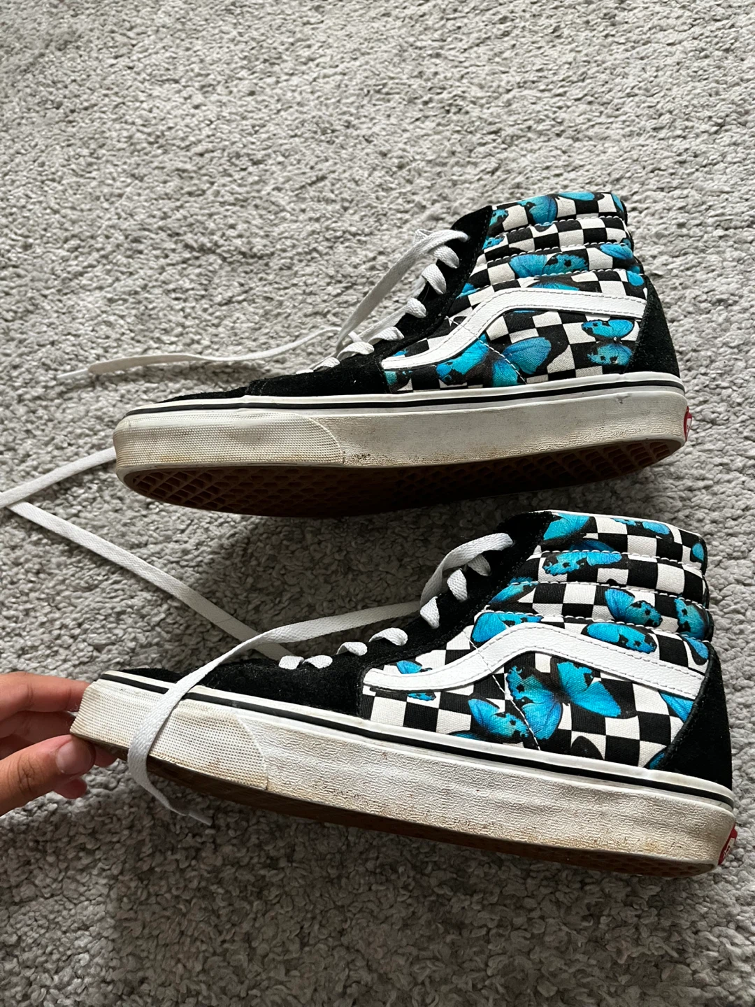 Vans Sk8-Hi Butterfly Checkerboard High Top Sneakers