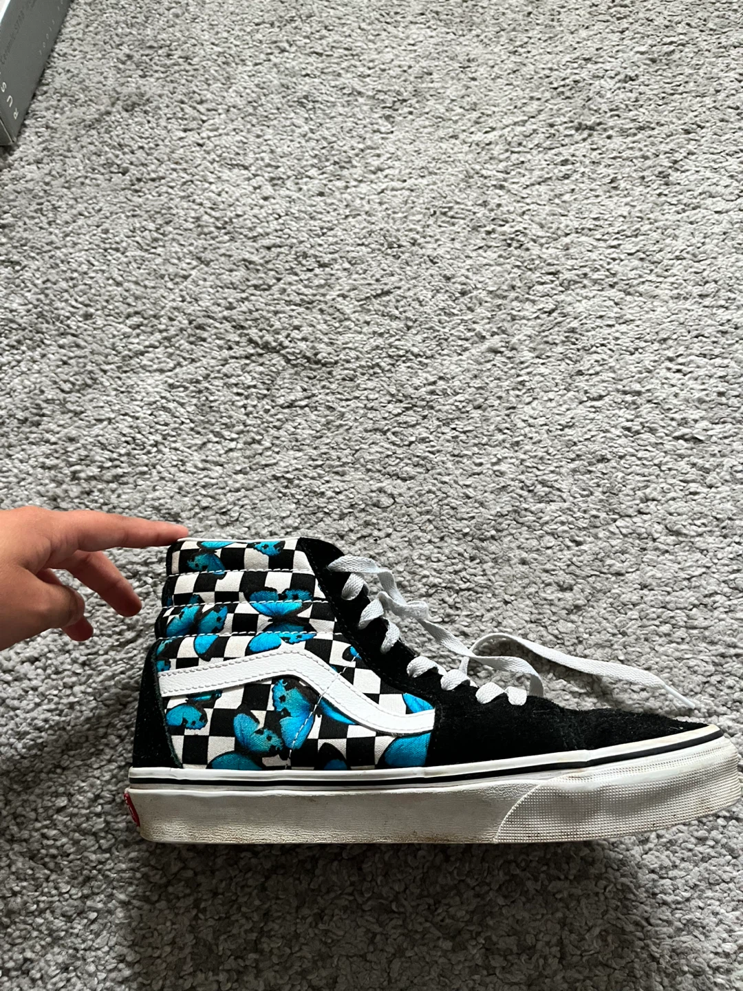 Vans Sk8-Hi Butterfly Checkerboard High Top Sneakers - photo 2