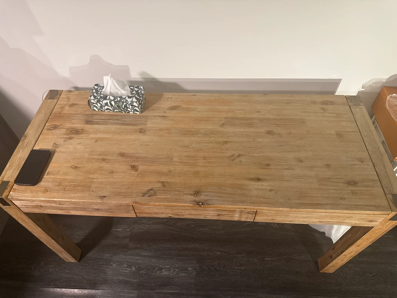 Wooden Desk with Three Drawers - photo 2