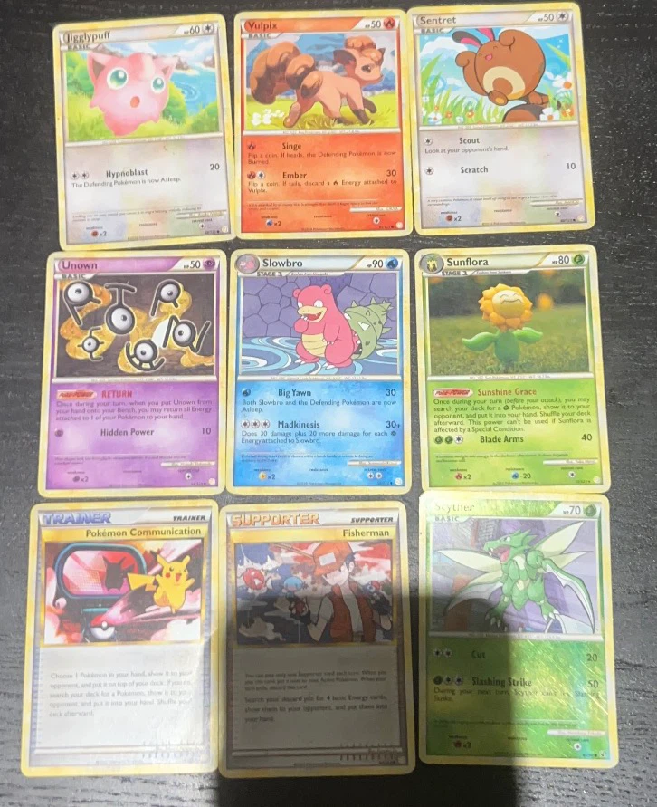 Assorted HeartGold & SoulSilver Pokémon Cards