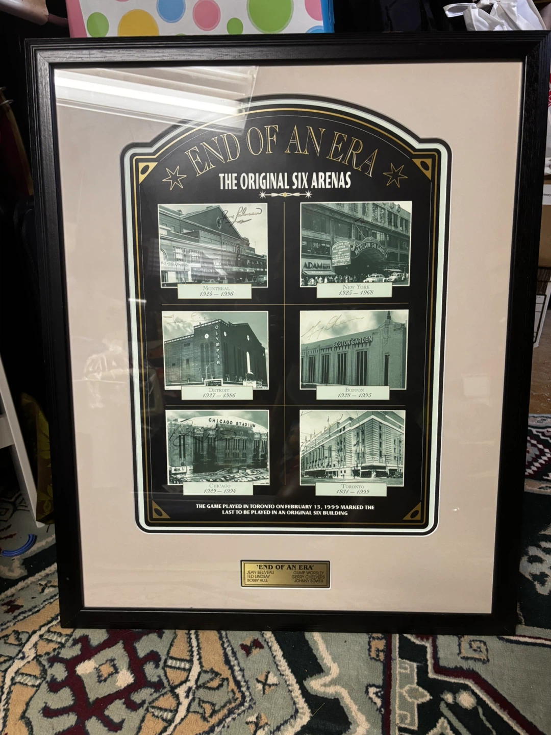 End of an Era The Original Six Arenas Framed Print