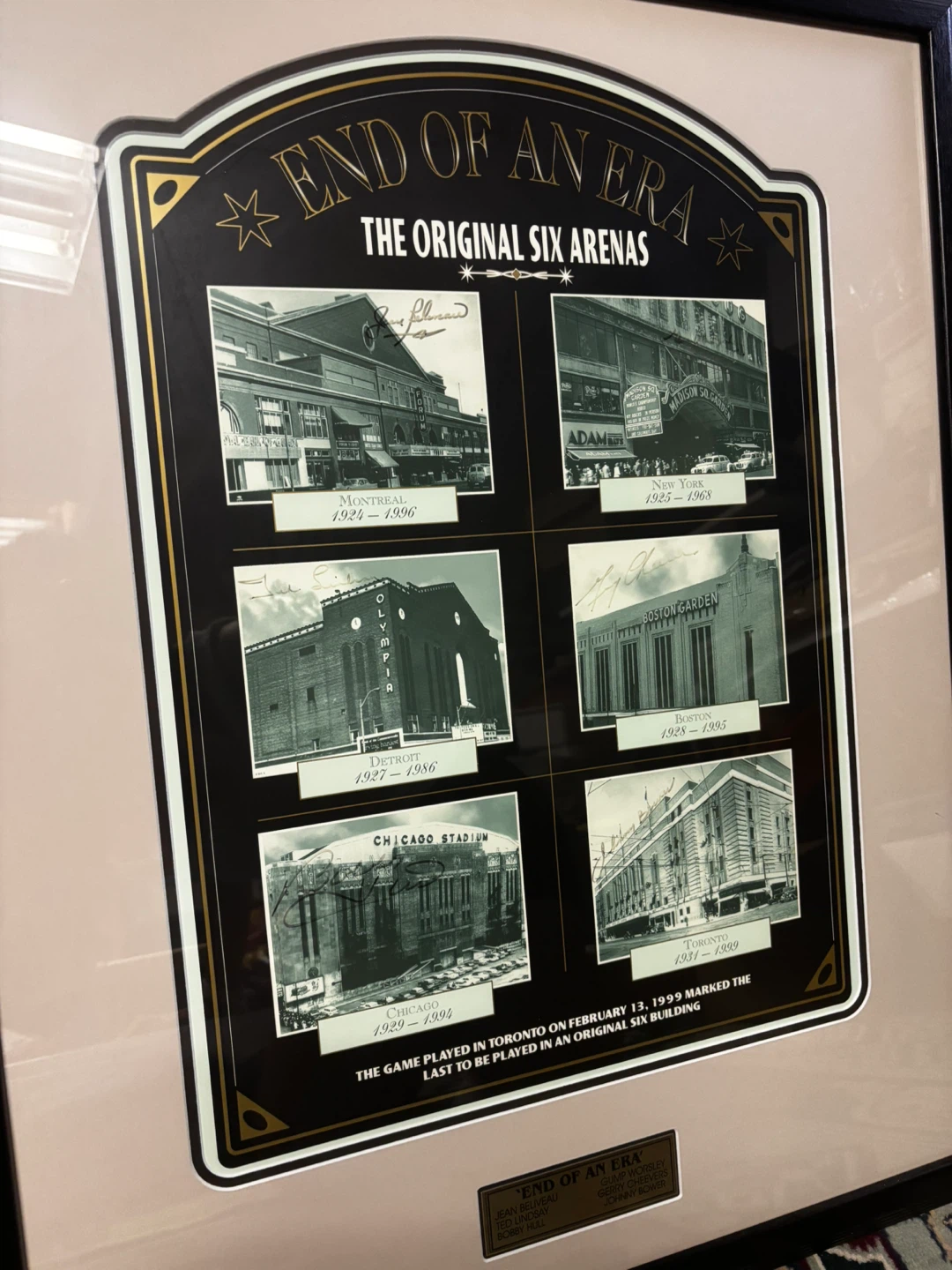 End of an Era The Original Six Arenas Framed Print - photo 3