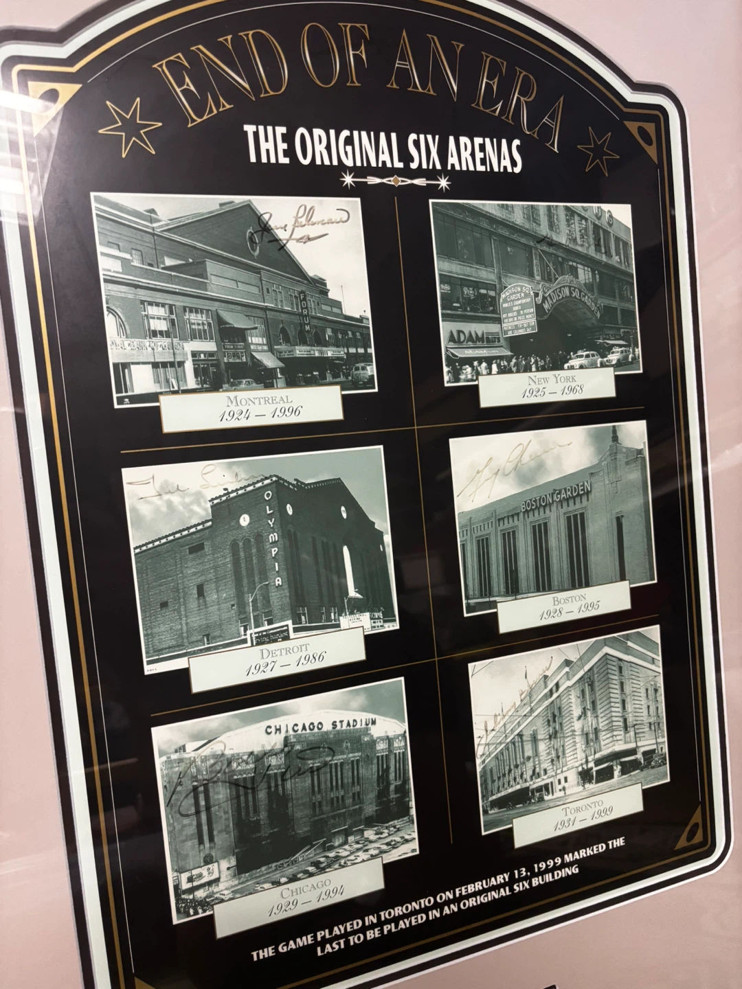 End of an Era The Original Six Arenas Framed Print - photo 4
