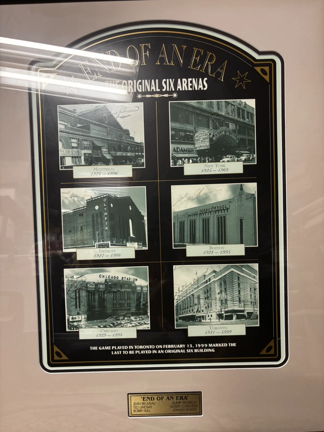 End of an Era The Original Six Arenas Framed Print - photo 5