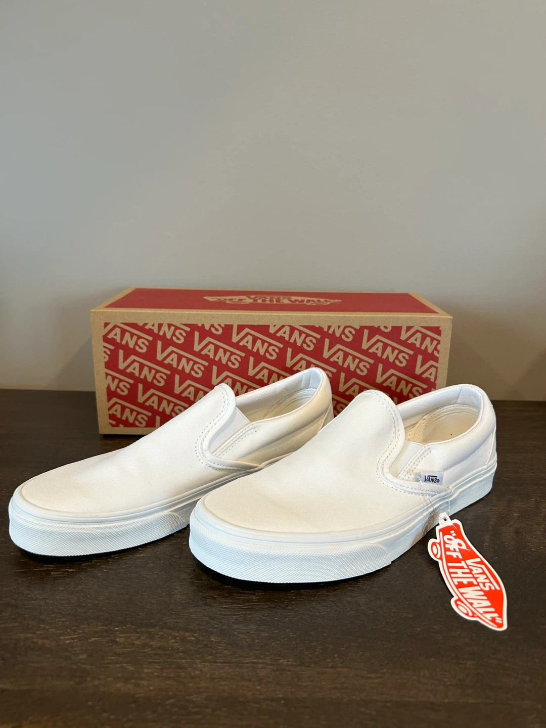 NEW - Vans Classic True White Slip-On Shoes (Women’s Size 7) - photo 2