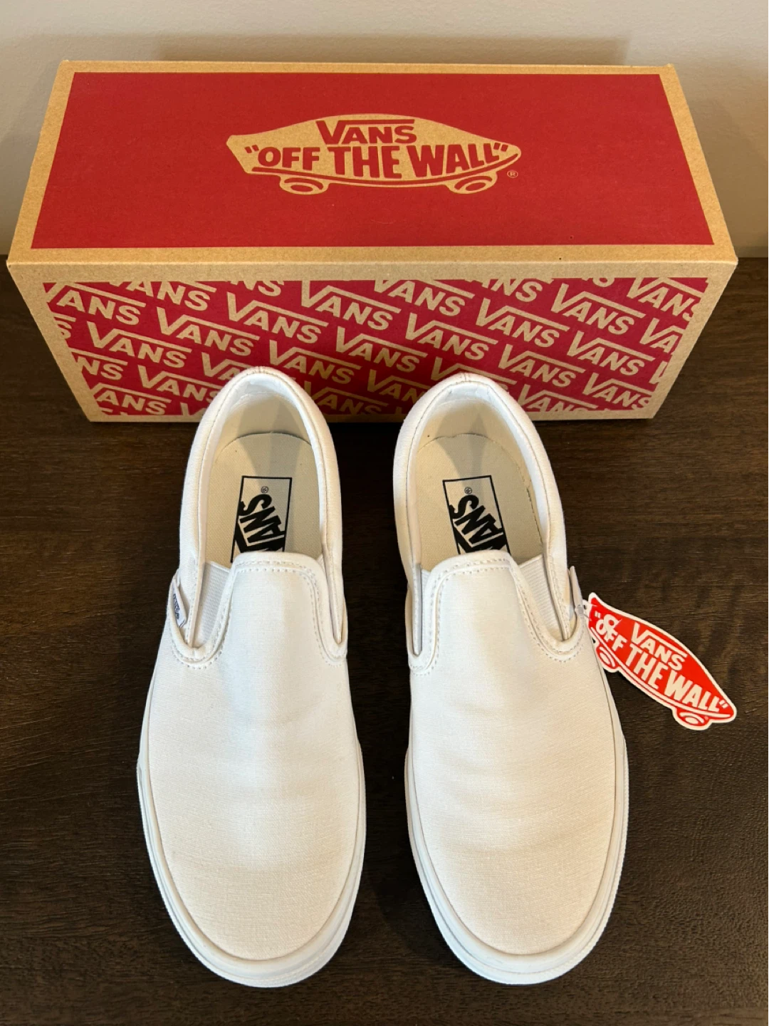 NEW - Vans Classic True White Slip-On Shoes (Women’s Size 7) - photo 3