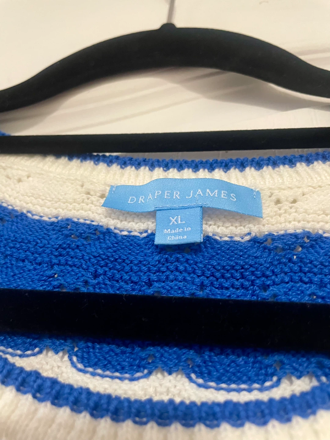 Draper James Blue & White Striped Knit Tank Top XL - photo 3