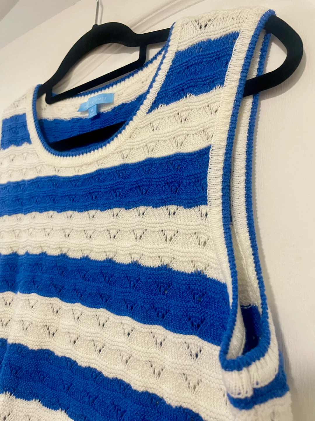 Draper James Blue & White Striped Knit Tank Top XL - photo 5