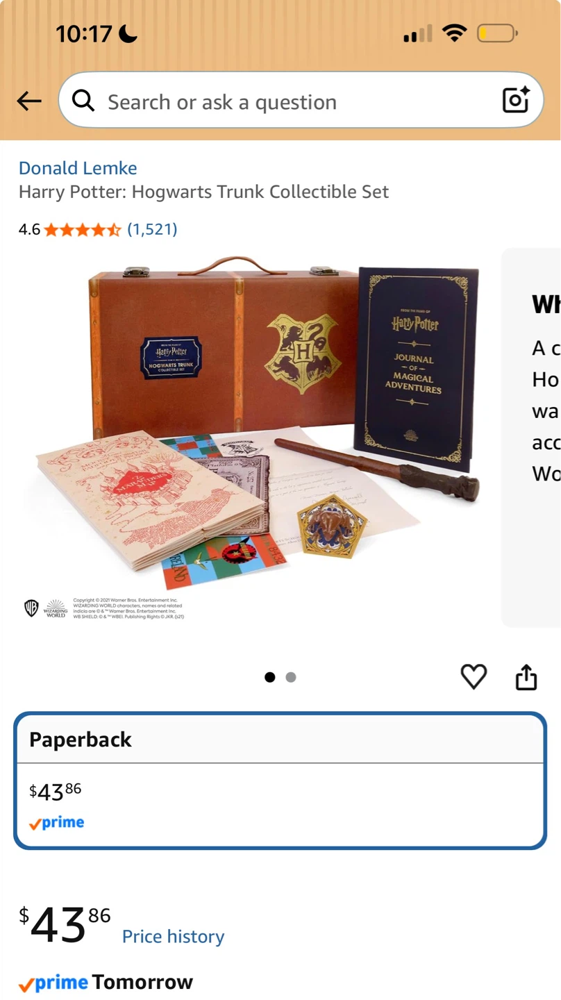BNIB : Harry Potter: Hogwarts Trunk Collectible Set
