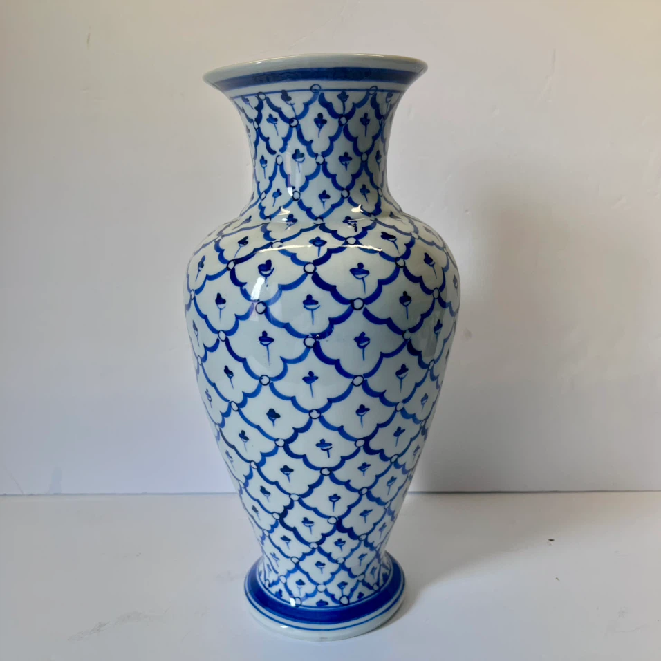 Blue and White Ceramic Vase
