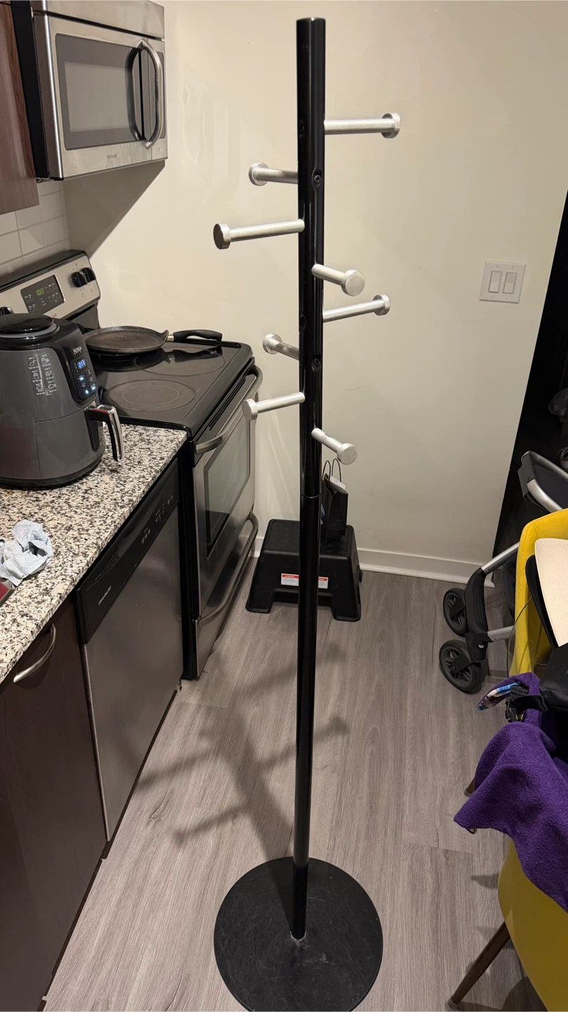 Black coat rack