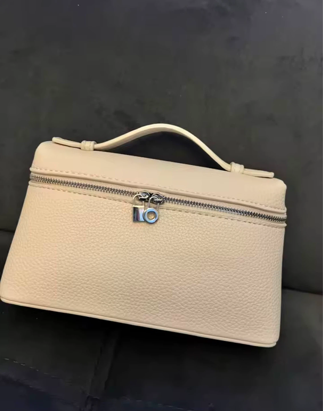 Cream/White Vanity Case Bag