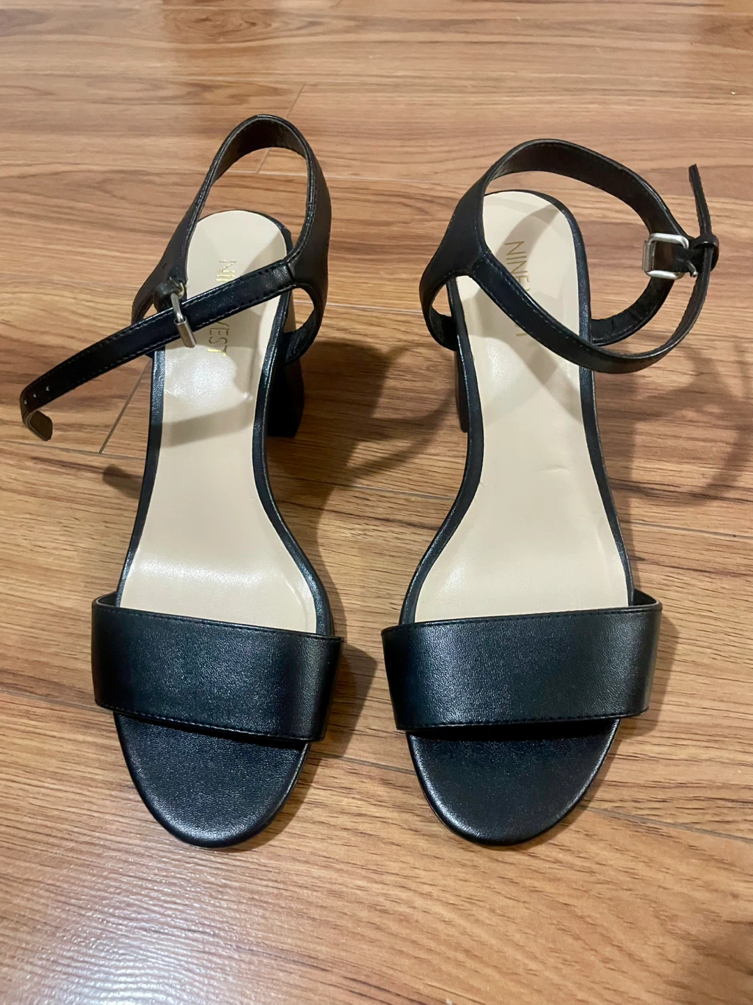 Nine West Black Heeled Sandals 7.5 - photo 2