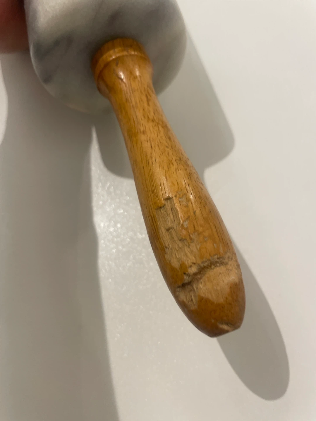 Marble Rolling Pin with Wooden Handles - photo 2