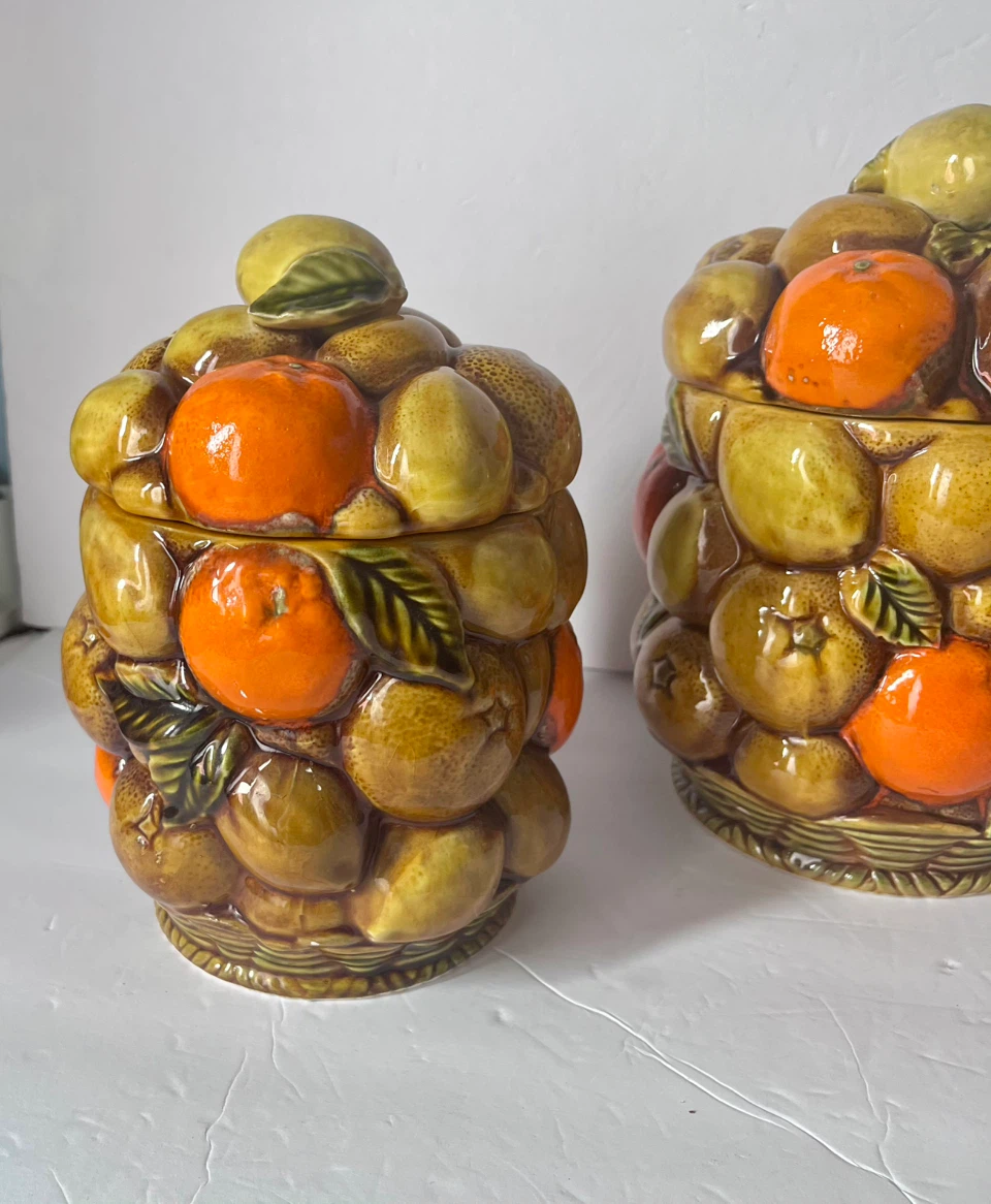 Vintage Ceramic Fruit Jar Set - photo 3