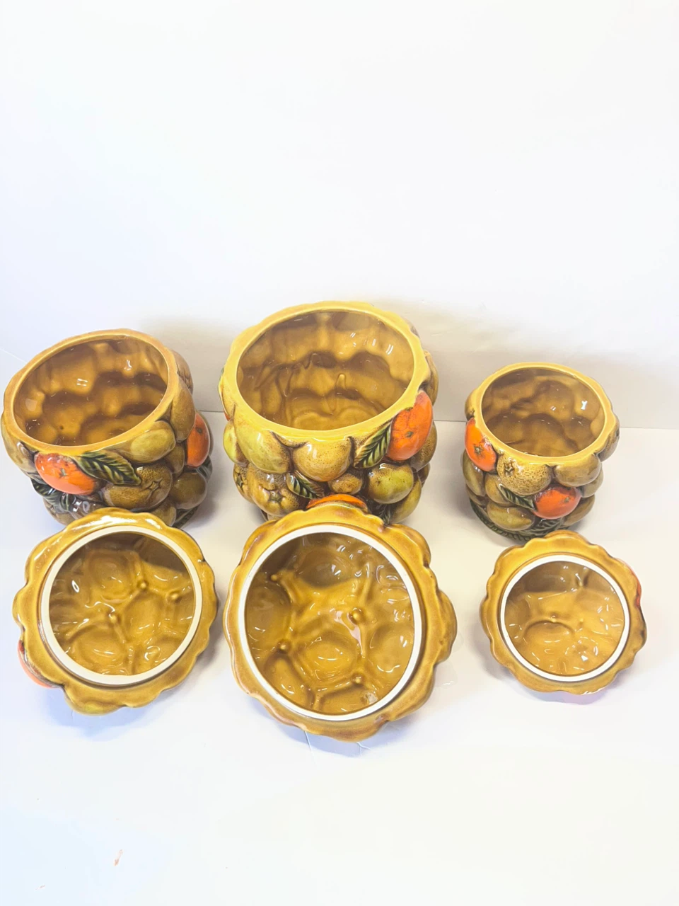 Vintage Ceramic Fruit Jar Set - photo 4