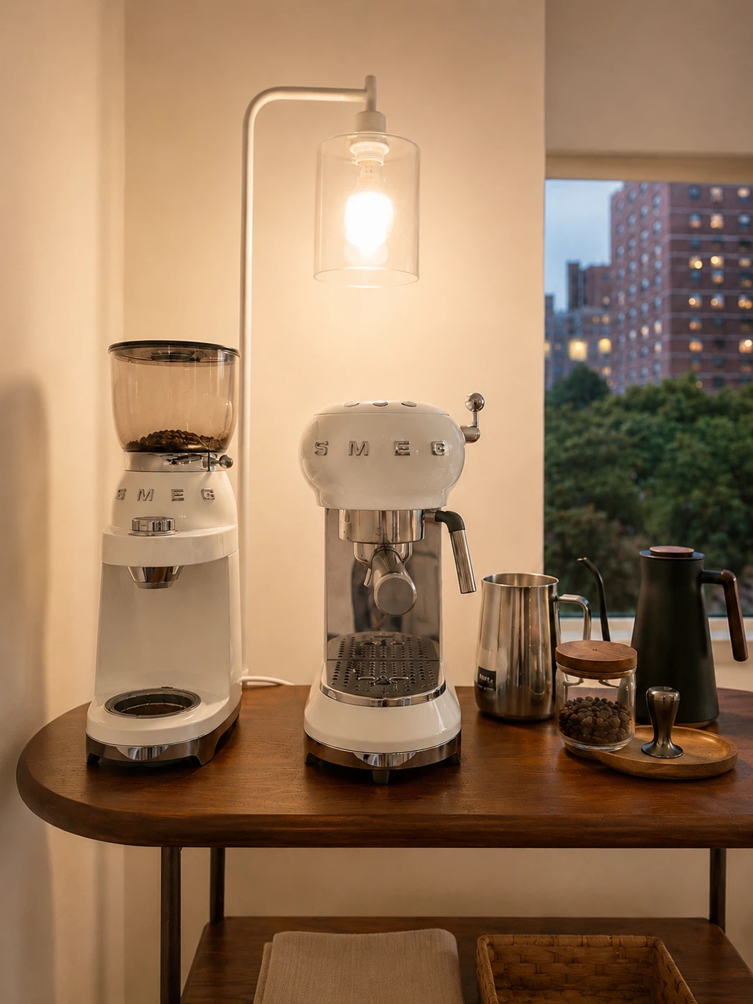 Smeg Espresso Machine and Smeg Coffee Grinder