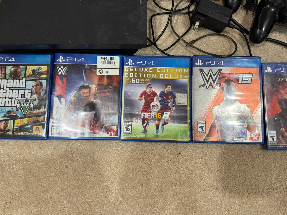PlayStation 4 Console with 5 Games and Controllers - photo 4