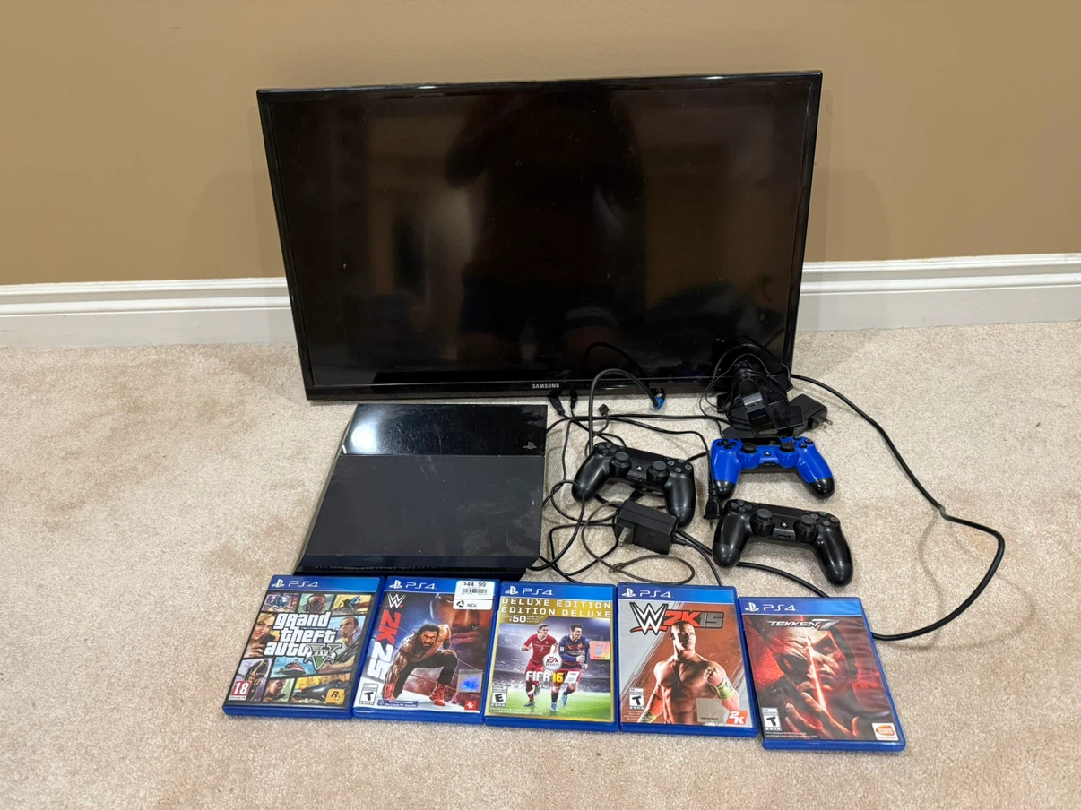 PlayStation 4 Console with 5 Games and Controllers - photo 5