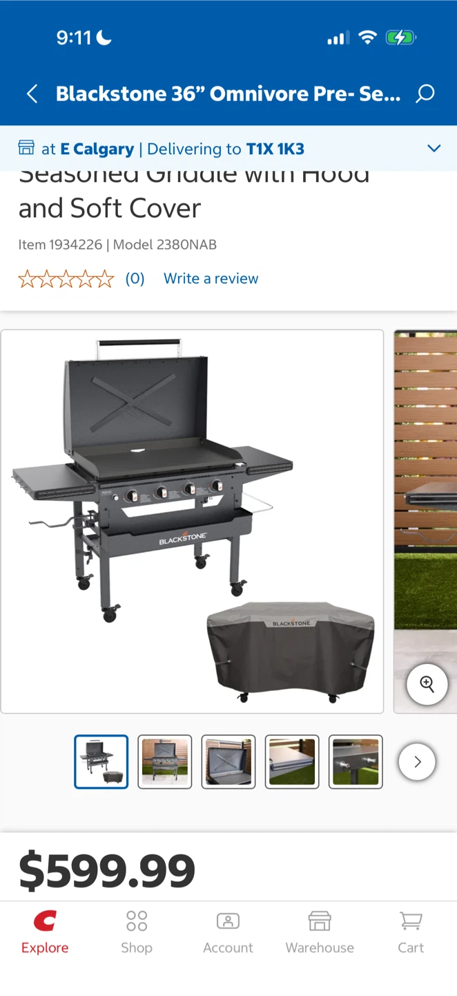 Blackstone 36" Omnivore Griddle with Hood and Soft Cover