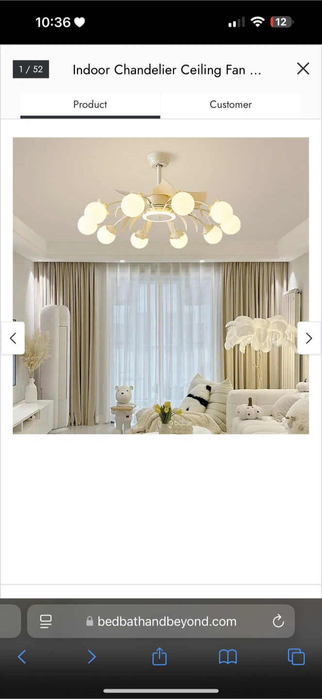 Indoor Chandelier Ceiling Fan
