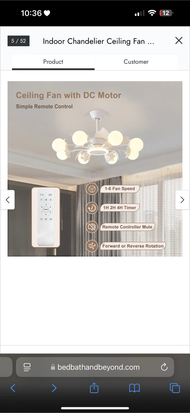 Indoor Chandelier Ceiling Fan - photo 4