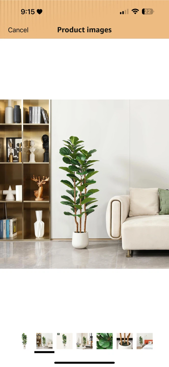Fiddle Leaf Fig Artificial Plant 5 ft - photo 2