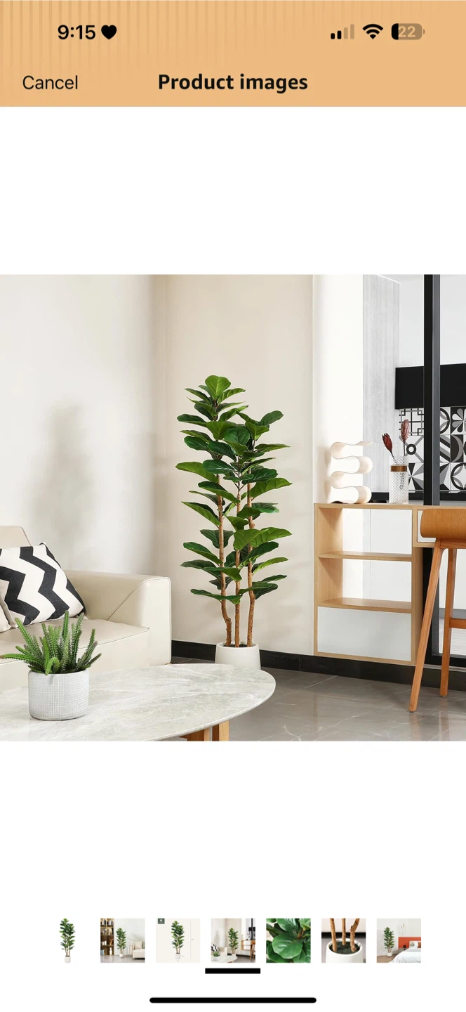 Fiddle Leaf Fig Artificial Plant 5 ft - photo 4